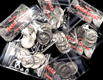 Packs of 4 Mercury Dimes ~ 1945 ~ Jewelry grade ~ 90% Silver Dimes Just For You!