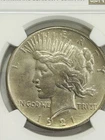 1921 Peace Silver Dollar $1 NGC Unc Rare Key Date Nice Looking Coin.