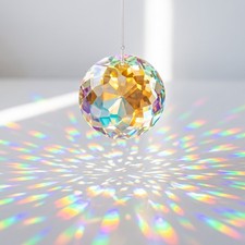 75mm Aurora Crystal Prism Suncatcher Rainbow Maker Window Hanging Boho Decor
