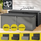Gardeon Outdoor Storage Box 390/490L Indoor Garden Bench Toy Tool Sheds Chest