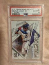 2019 Ronald Acuna Jr. Panini Donruss Optic Illusions #6  PSA 10