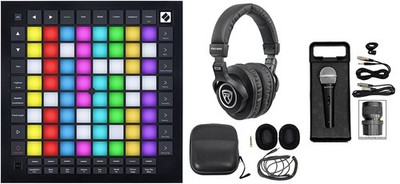 Novation Launchpad Pro MK3 USB MIDI RGB 64-Pad DJ Controller+Headphones+Mic