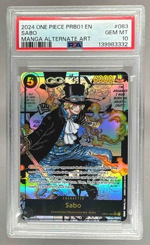 Sabo 2024 One Piece The Best #OP04-083 Manga Art PSA 10
