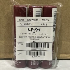 NYX Smooth Whip Matte Lip Cream Velvet Robe 4ml x3 Bundle WM14 – New Sealed