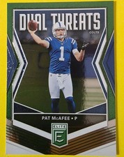 2019 Panini Donruss Elite Dual Threats Green Pat McAfee #DT-10 Indianapolis Colt