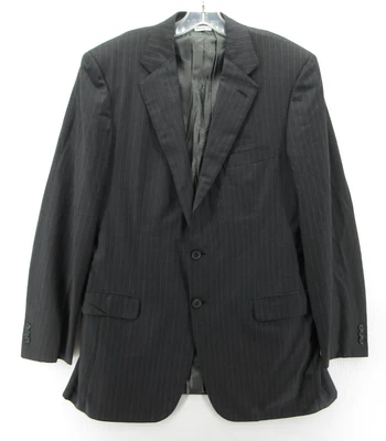 Brioni Sport Coat Men 42 Long Gray Blazer Wool Super 150s Pinstripe Jacket Lined