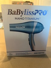 Babyliss Pro Nano Titanium Hair Dryer Blue BNT5548 2000W Tested Works