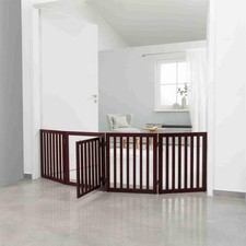 TRIXIE 4-Panel Pet Gate, 24-in Tall, Brown