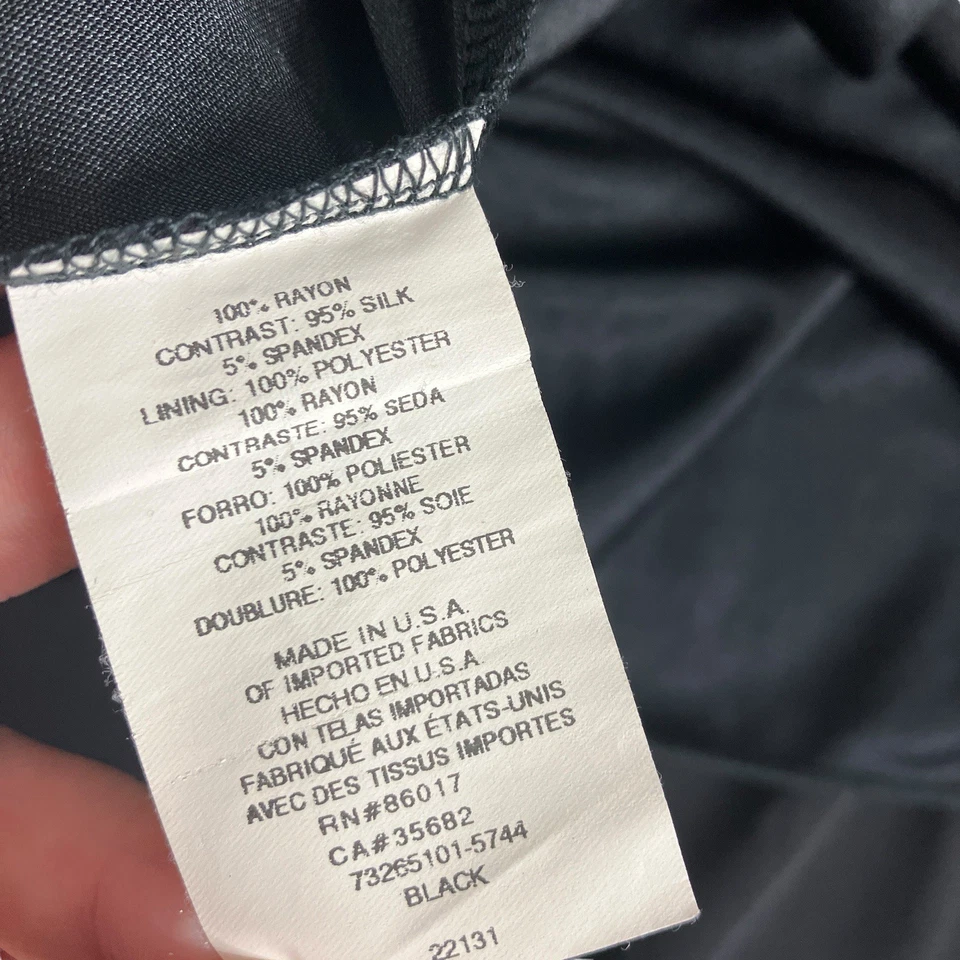 Vintage 90s Y2K BeBe Dress S Black Satin Babydoll Asymmetric Fairy Whimsigoth - Image 4 of 4