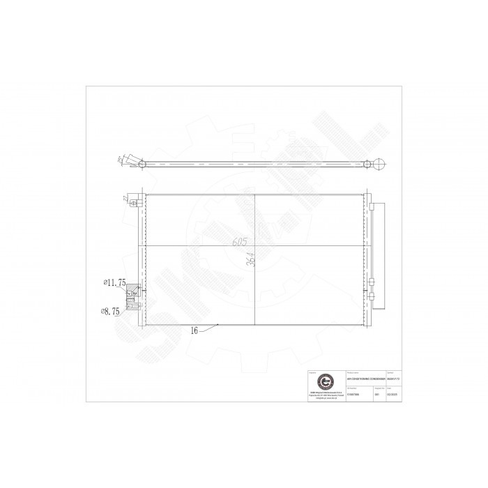 Condenseur de clim pour Fiat 500 résout les fuites de gaz de climatisation 51887906