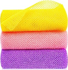 3 Pcs African Exfoliating Net Sponge African Bath Sponge Scrubbing Rag Net