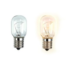 2 Pack Microwave Oven Light Bulb 125V, 40W E17 Base Fits Over Range Under Hood