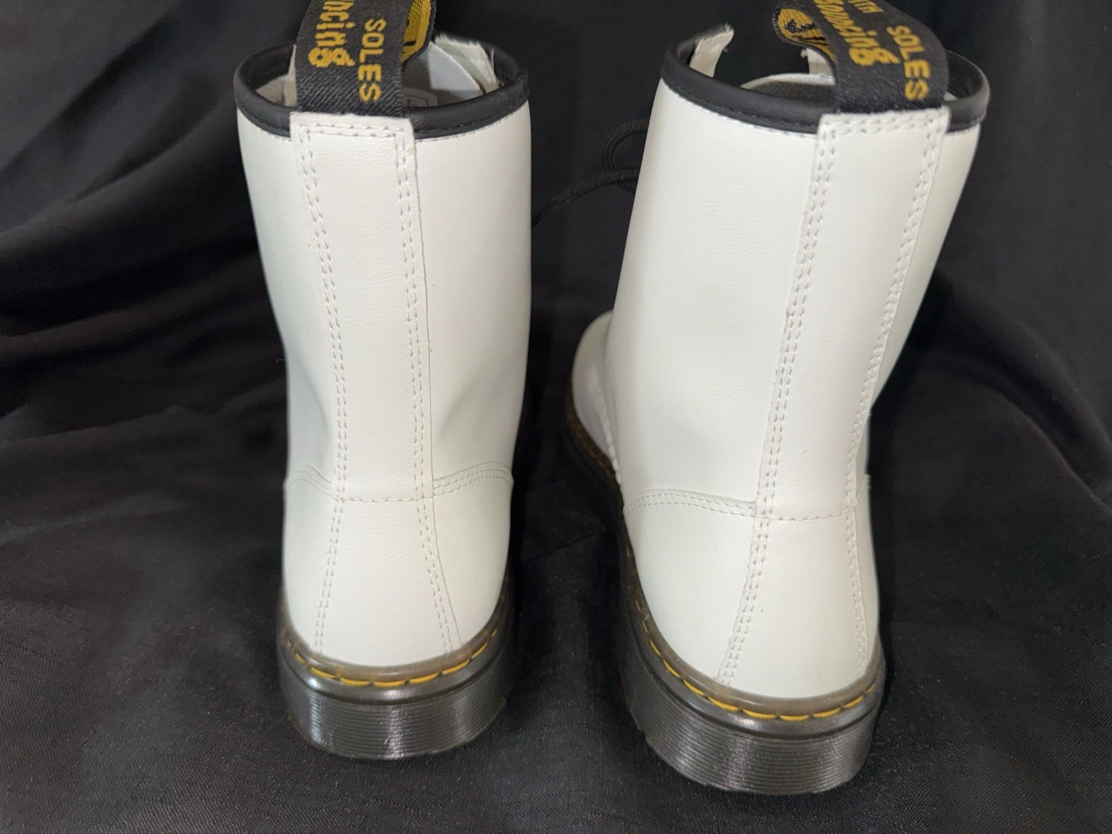 Dr. Martens Combat Boots Zavala White NEW Size USM 8/USL 9 Doc’s DM DocMartens image 3
