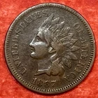 1867 US Indian Head Cent Penny 1c Type Coin Better Date Strong Details 🔥