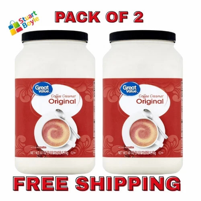 #ad 2 pack Great Value Original Value Size Coffee Creamer 60 oz $11.99