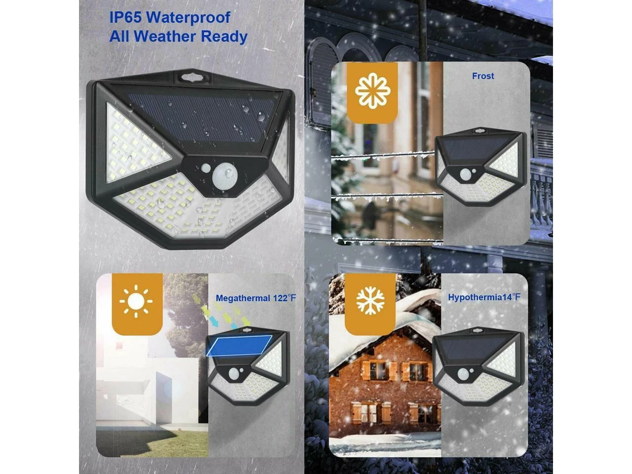 Ultra Bright LED Solar Security PIR Motion Sensor Outdoor Light Garden Wall UK - Picture 7 of 16