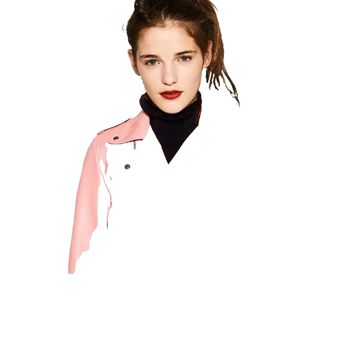 Chaqueta de moto Zara sólido abrigos, chaquetas y chalecos para Mujeres