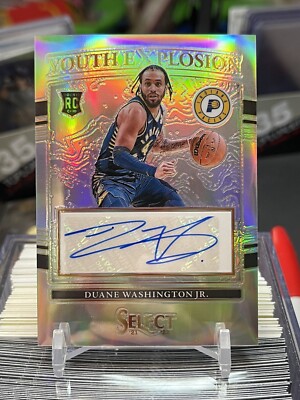 2021-22 Select Basketball Duane Washington Jr Rookie Auto Youth Explosion YE-DWJ