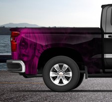 Pink Mist Sexy Woman Truck Wrap Vinyl Bed Side Graphic Decal Tailgate DS PS US