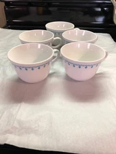 Corelle BLUE SNOWFLAKE Tea/Coffee Cups 5 pc
