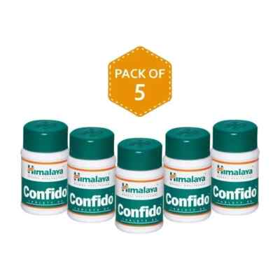   Himalaya Confido   5 Packs (300 Tablets) | Natural Men s Health Support |