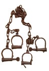 San Quentin Iron Prisoner Transfer Leg and Handcuffs and Keys Antique Finish   — photo 3