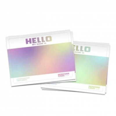 Montana Dosen ''Hello My Name Is'' Hologramm Aufkleber (50) - 12x9cm Packung