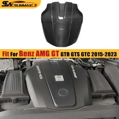 Cache Baie Moteur Carbone Sec Pour Mercedes AMG GT - Modèles 2015-2023, Brillant, Facile à Poser, Neuf