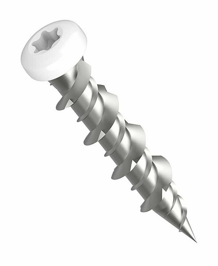 Optimaxx Wall Bite White 6.5mm x 32mm x 100 Qty No Plug Masonry  