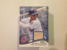 STARLIN CASTRO #MR-SC CUBS SP Game used memorabilia Bat 2014 Topps Mini