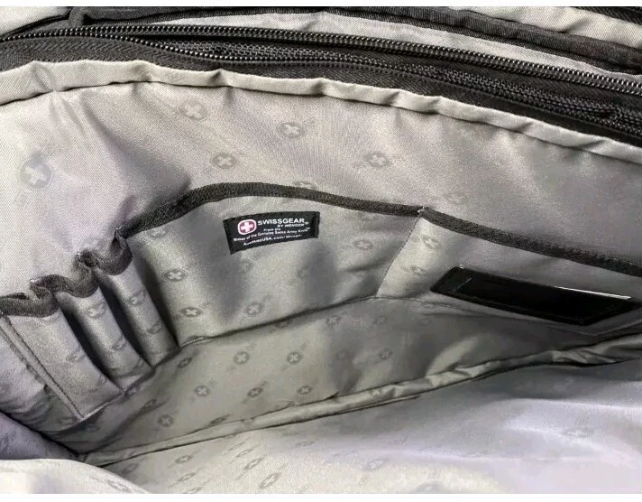 Bolsa carteiro Swiss Gear SA8733 preta/vermelha RSA amigável ScanSmart laptop - Imagem 3 de 4