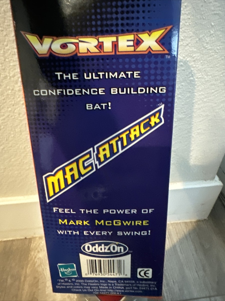 Batte Nerf Vortex Mac Attack - Mark McGwire - Vintage - Rouge Et Argent - Neuve
