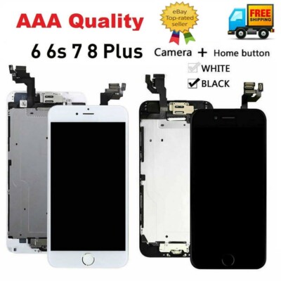 LCD Screen Digitizer Touch Full Replacement +Button For iPhone 6 6s 7 8 Plus