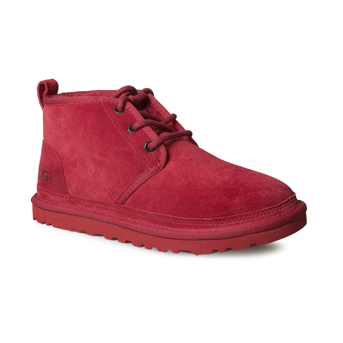 UGG NEUMEL SAMBA RED SUEDE SHEEPSKIN CHUKKA ANKLE MEN S BOOTS SIZE US 9 UK 8 NEW