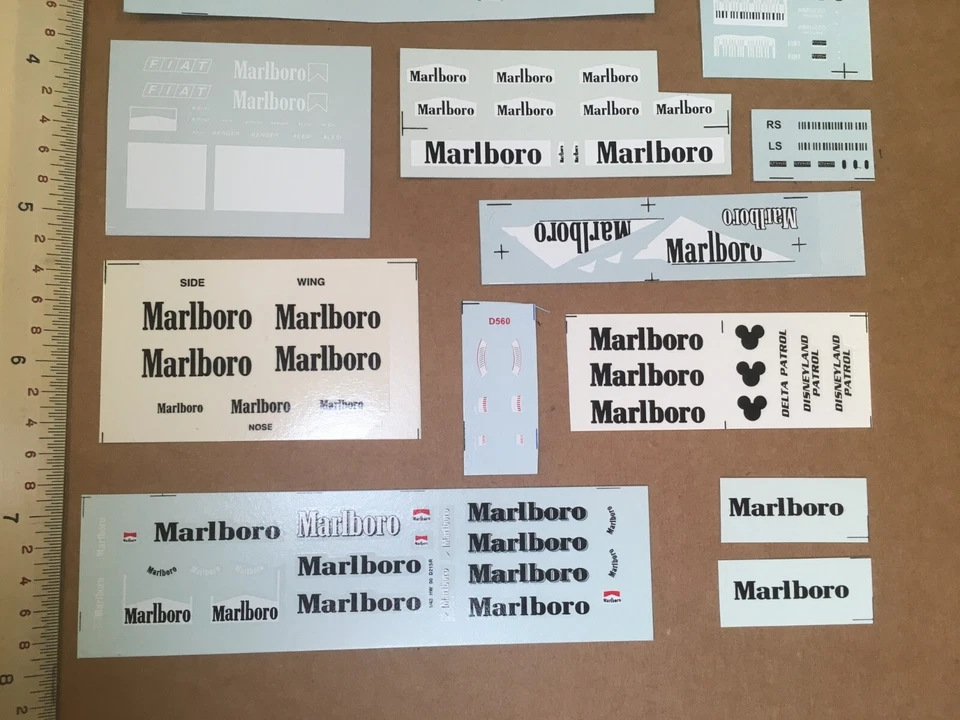 WATER SLIDE SILK SCREENED DECALS 1/43 SCALE FERRARI SPONSOR M43-1 - Image 2 of 3