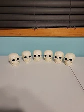 Lot Of 6 Vintage 1998 The Paper Magic Group Halloween Skull Holiday Decorations
