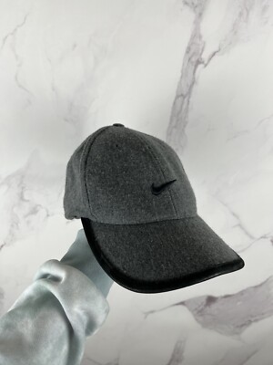 Vintage Nike Wool Cap Embroidered Swoosh Logo OS