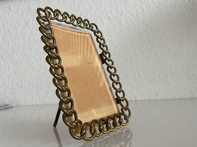 Vintage Bilderrahmen ! Messing Ringe - Design / Ketten,- Link/ Loop / Aufsteller