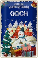 Blechschild WeihnachtsgrüßE Aus Goch Geschenk Deko Schild Tin Sign 20X30 Cm