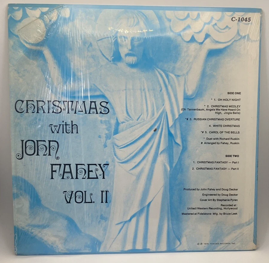 CHRISTMAS WITH JOHN FAHEY VOL II LP VG+ VINYL RECORD SHRINK 1975 TAKOMA Foto 2 de 4