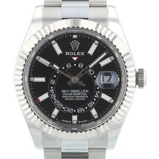 Rolex Sky Dweller 336934 42 mm Black Dial Steel Oyster Fluted 2023 Box & Papers