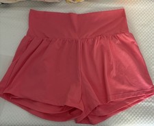 NWOT HALARA SoftlyZero Airy Super High Waisted Shorts with Pockets PINK Size XL