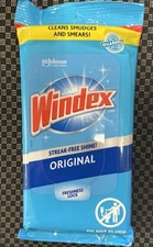Windex Ammonia Free Glass Cleaning Wipes 38 Count Streak Free Shine NEW