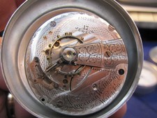 18s Waltham nickel 17J OF pocket watch movement ticks