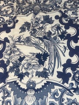Ralph Lauren Porcelain Blue Tamarind Chinoiserie F/Q Comforter Baffled Retired