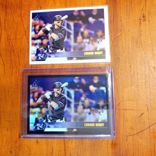 2025 Connor Norby RC Topps Archives #125 Black Rainbow Foil + Base Rookie Pair 
