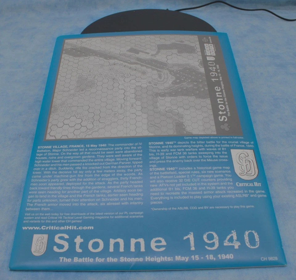 Critical Hit Stonne 1940 France WWII ASL Compatible Module w/ Map & Counters - Image 2 of 4