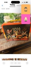KISS Metal Lunchbox with Thermos Included Band Graphics Collectible Metal Design
