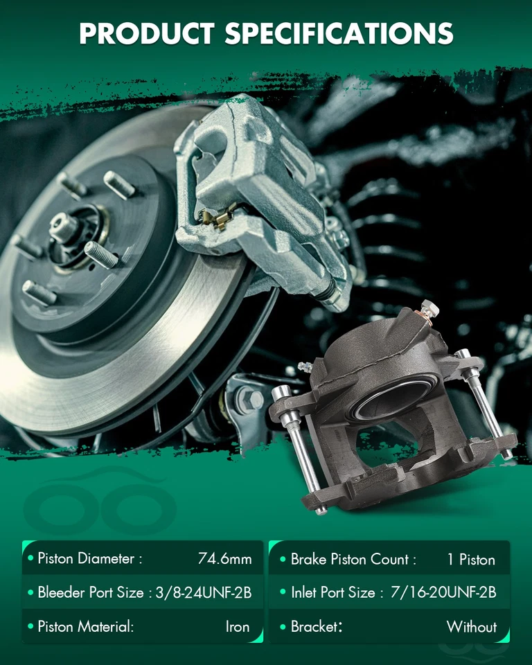 Pinzas de freno delanteras derechas para Chevrolet Monte Carlo 69-72 El Camino 1970-1972 Foto 2 de 4