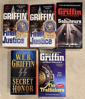 W.E.B. Griffin Five Book Lot Paperback